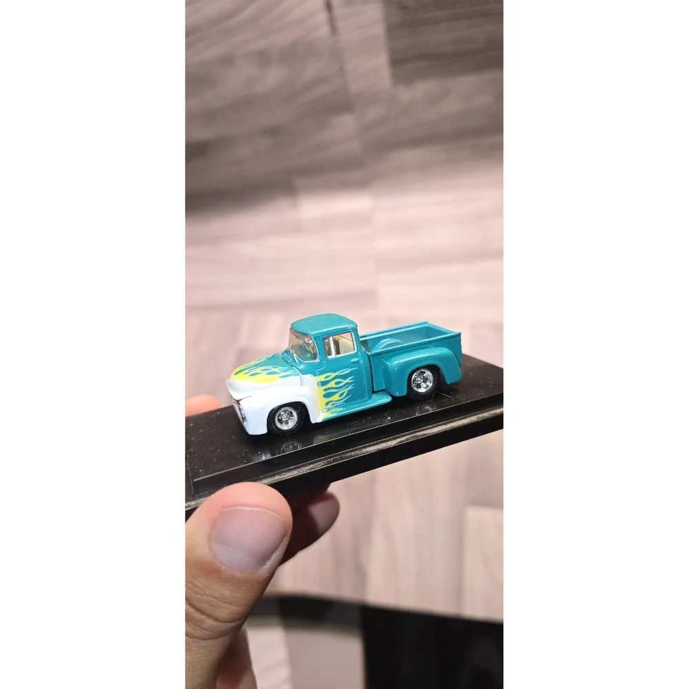 HOT WHEELS 1956 FORD PICKUP GREEN W/FLAMES